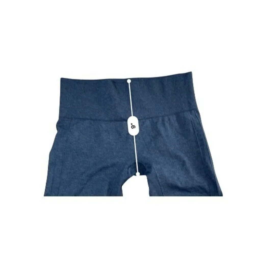 Lululemon Ebb & Flow Street Cropped Seamless Leggings‎ 6 Blue Activewear
